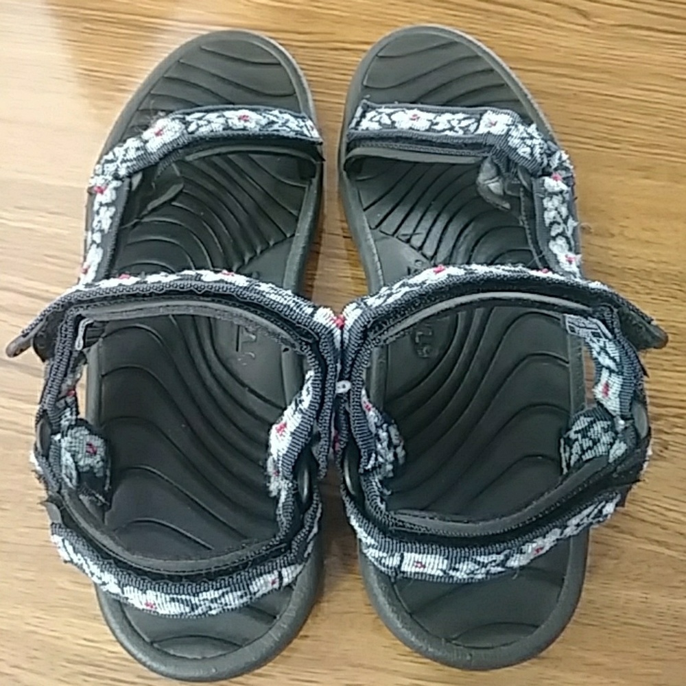 Tevas Sport sandal.  For hiking and water safe